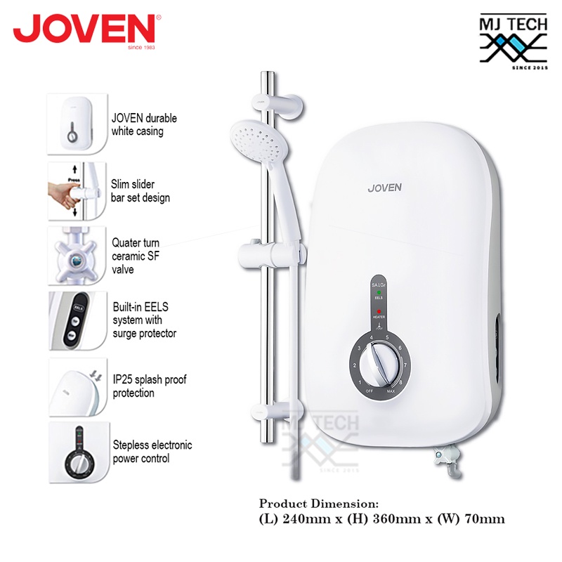 JOVEN เครื่องทำน้ำอุ่น ขนาด 3500 วัตต์ รุ่น SA10e