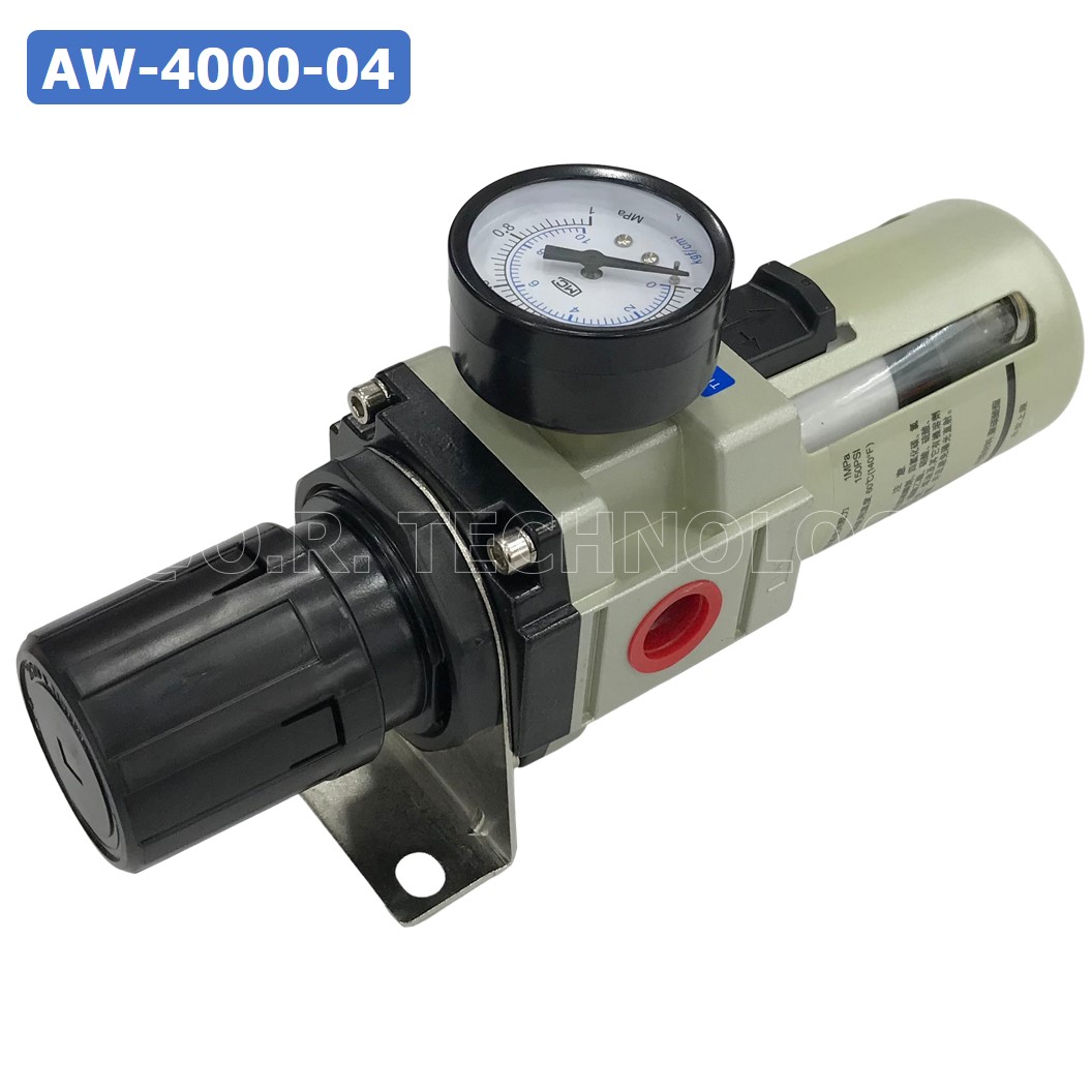 AW4000-04 ชุดกรองลมปรับแรงดัน Manual Drain AW Pneumatic Combination Air Filter Regulator TIANYU AW-4000-04