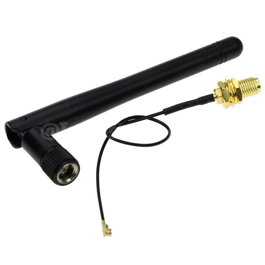 CB666 เสาอากาศ 2.4G WIFI module with IPEX to SMA Female external antenna adapter, with SMA Male antenna