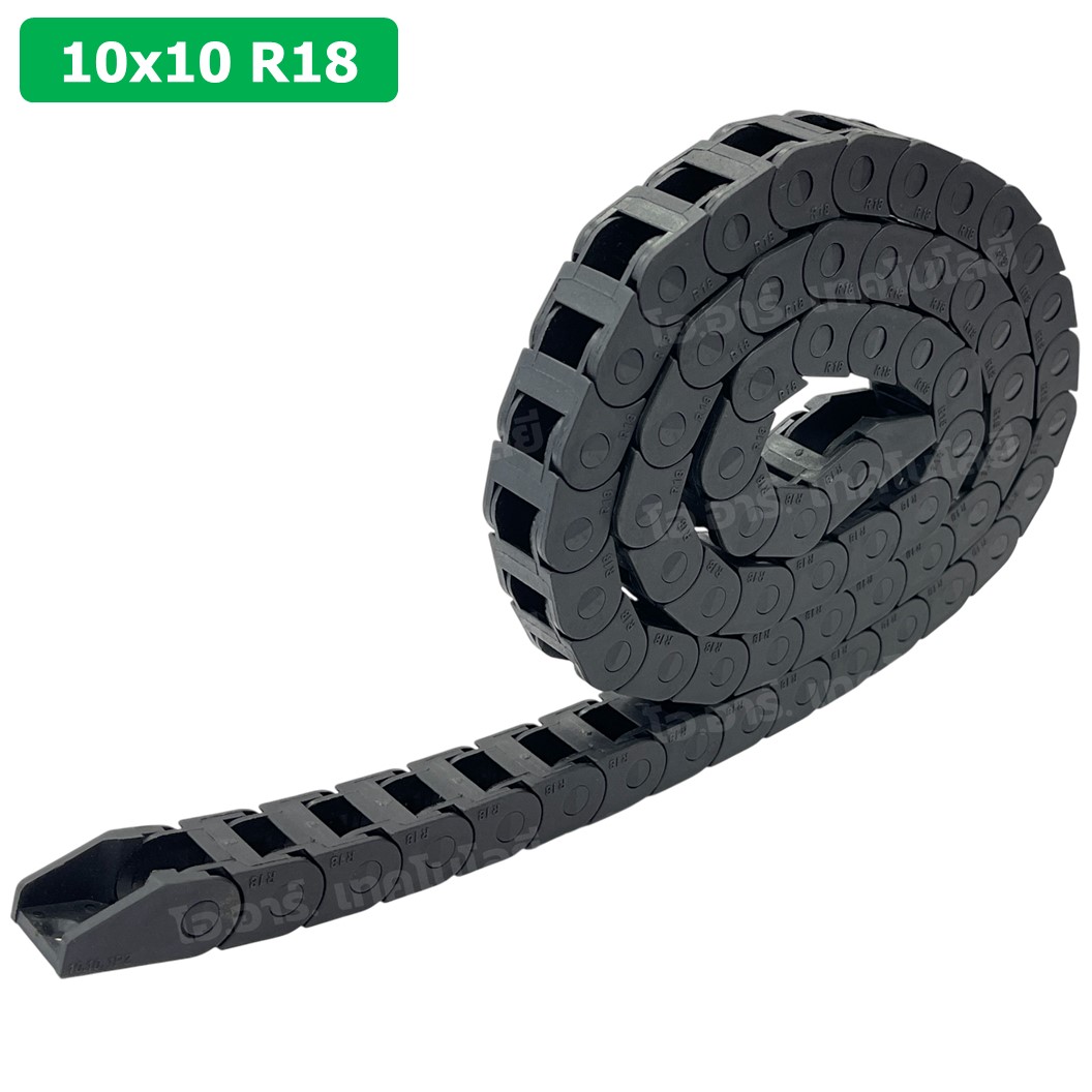 DC-10x10 R18 รางกระดูกงู รางสายไฟ 10x10x1000mm Drag chain engraving machine รางกระดูกงูร้อยสายไฟ Cable Dragchain รางร้อยสายไฟ