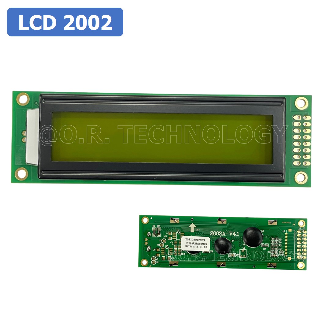 (1ชิ้น) AA361 โมดูลจอแสดงผล LCD2002 Yellow Green Backlight 5V MOQ100 จอแสดงผล หน้าจอ LCD Module