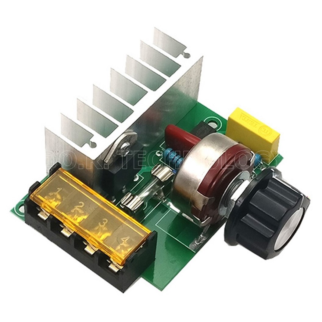 (1ชิ้น) NA569 ไทริสเตอร์ แผงควบคุมความเร็ว แสง อุณหภูมิ โมดูลควบคุมแรงดันไฟฟ้า ตัวปรับลดความเร็วสำหรับมอเตอร์ High-Power Thyristor Electronic Regulator, Dimming Speed Regulation 4000W 220VAC to 0-220VAC