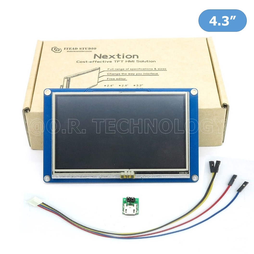 (1ชิ้น) AA296 จอแสดงผล แบบสัมผัส Nextion NX4827T043 ขนาด 4.3 นิ้ว Resistive Touch Screen Man-machine interface HMI kernel