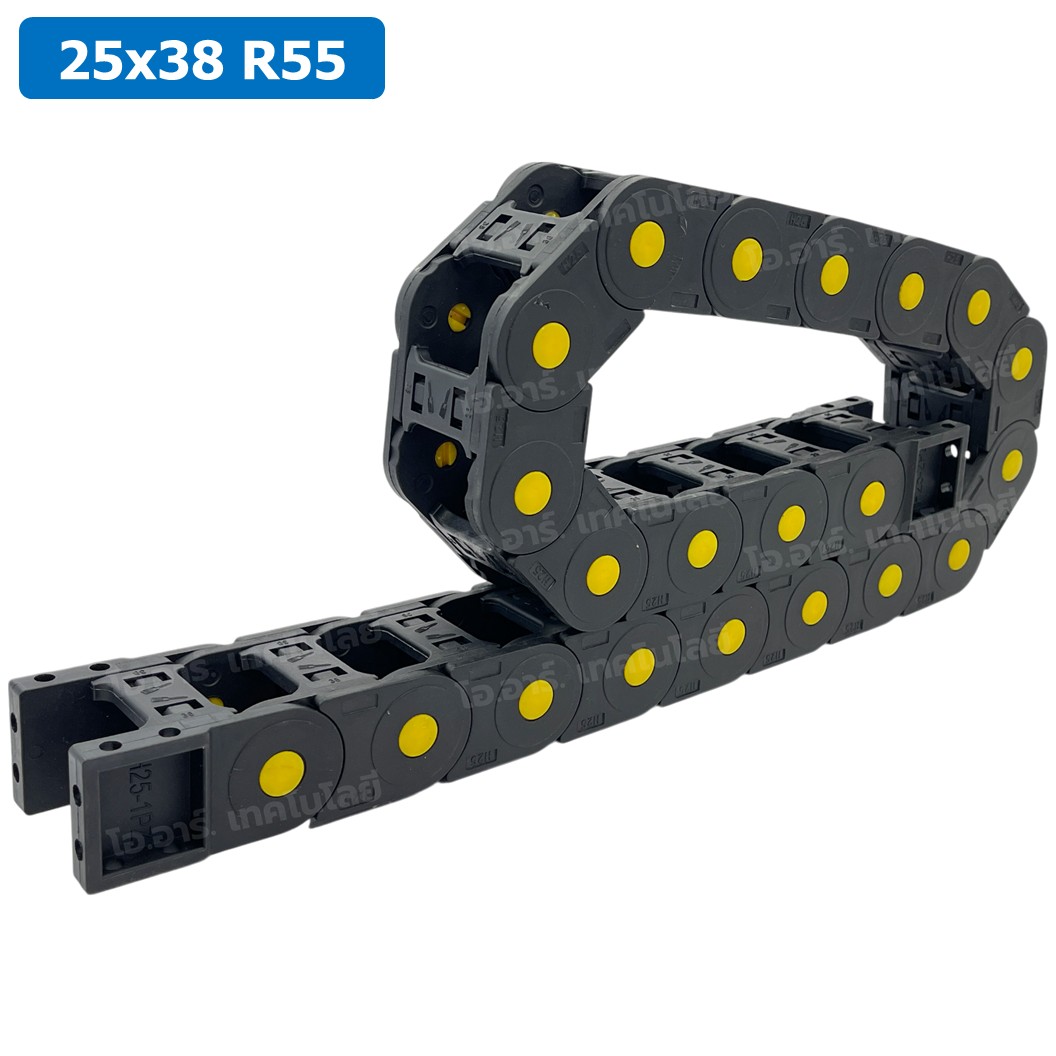 DC-25x38 R55 รางกระดูกงู รางสายไฟ 25x38x1000mm Drag chain engraving machine รางกระดูกงูร้อยสายไฟ Cable Dragchain รางร้อยสายไฟ