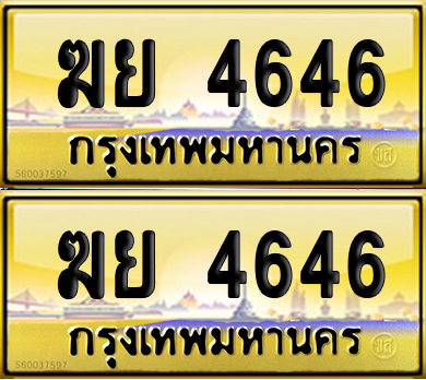 ทะเบียน 4646 ป้ายประมูล - ฆย 4646 พร้อมส่งมอบ (เลขดี)