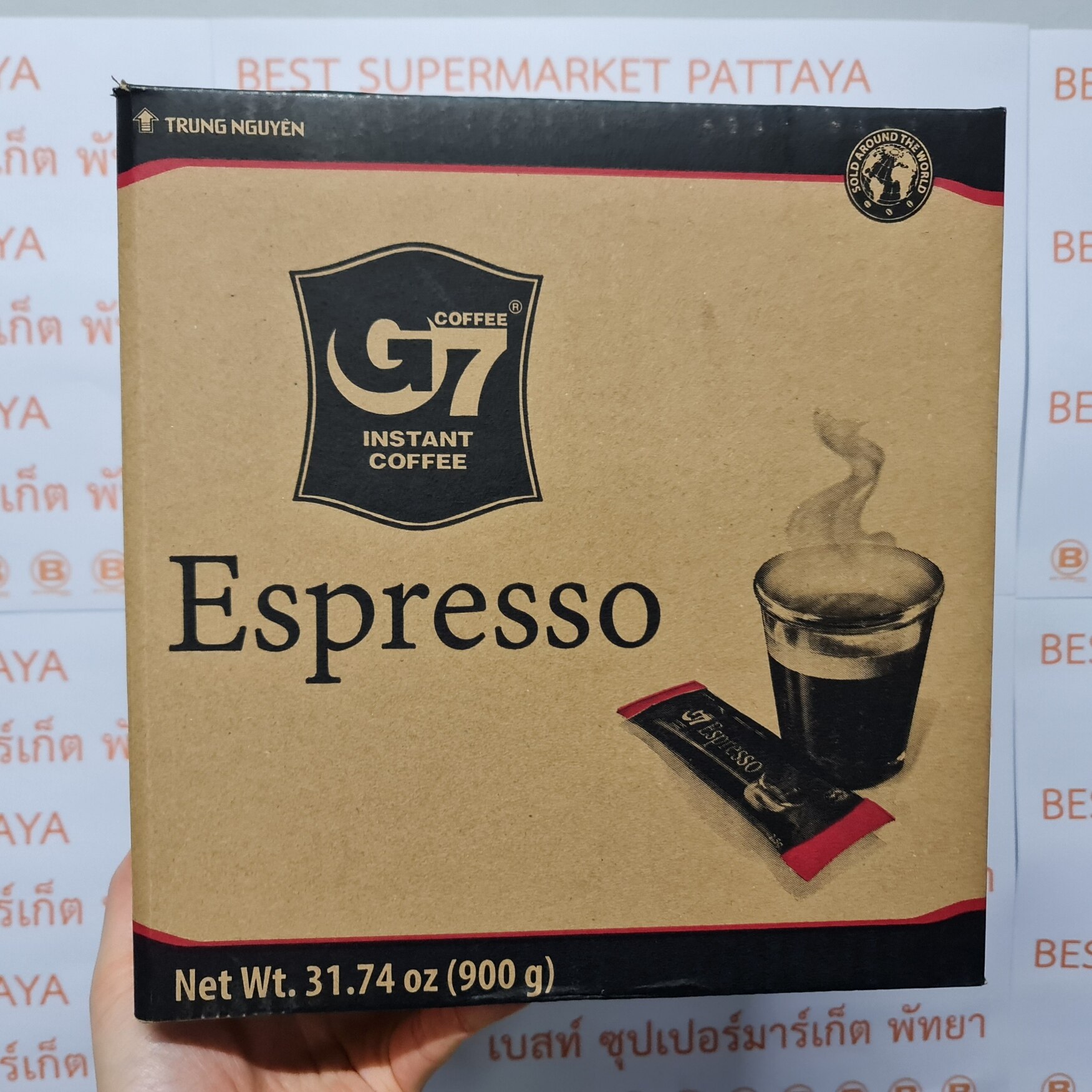 [24 กล่อง] จีเซเว่น เอสเพรสโซ่ กาแฟสำเร็จรูป 2.5 กรัม x 15 ซอง [24 Boxes] G7 Espresso Vietnamese Instant Coffee 2.5 g x 15 Sachets