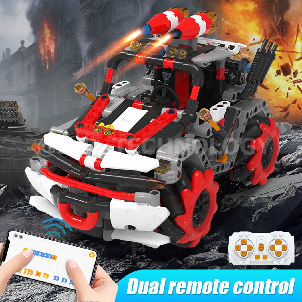 KEEYEE WORLD K96104 ชุดเรียนรู้ เสริมทักษะ Stunt Police Vehicle ตัวต่อ STEAM Educational Programmable Robot Kit Building Block
