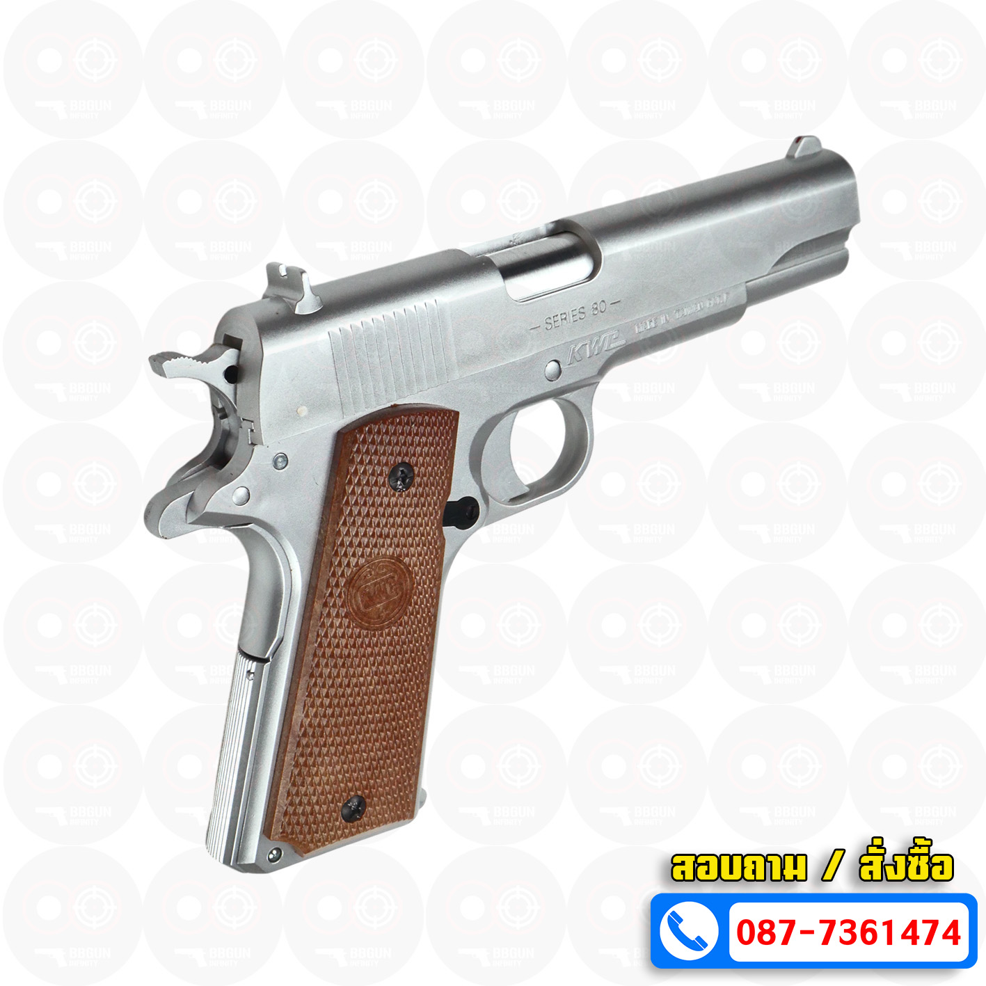ปืนอัดลมสปริงชักยิงไต้หวัน KWC Colt M1991 A1 Spring Pistol
