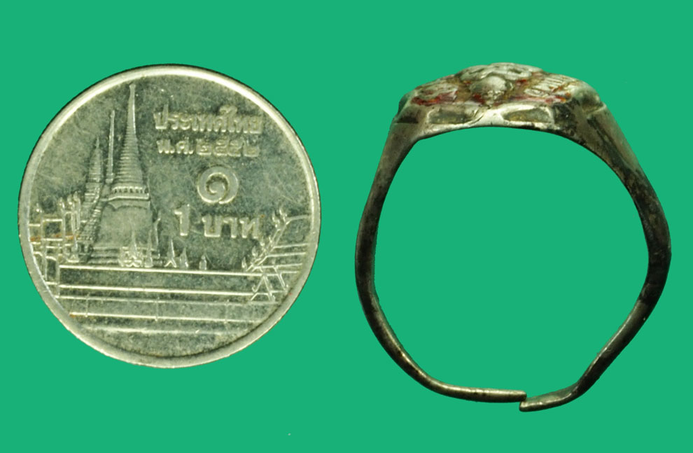 *36550 แหวนเงินลงยา พรพุทธโสธร วัดโสธรวรวิหาร ปี 2503 ฉะเชิงเทรา ท้องวงขาด 25