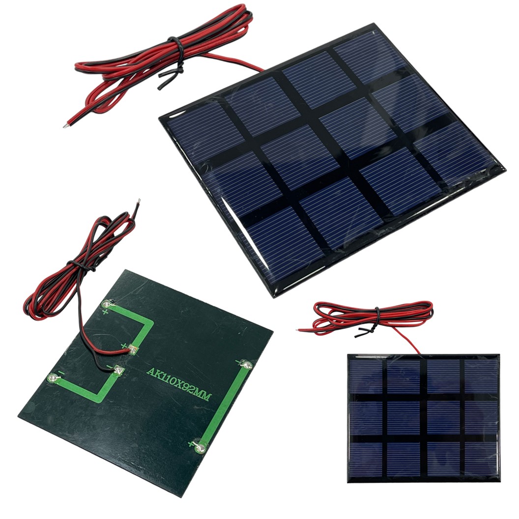 แผ่นโซล่าเซลล์ พร้อมสาย 3-10VDC สำหรับงานประดิษฐ์ ขนาดเล็ก Mini Solar cell with cable DIY kit แผงโซล่าเซลล์ พลังงานแสงอาทิตย์ การทดลอง Solarcell