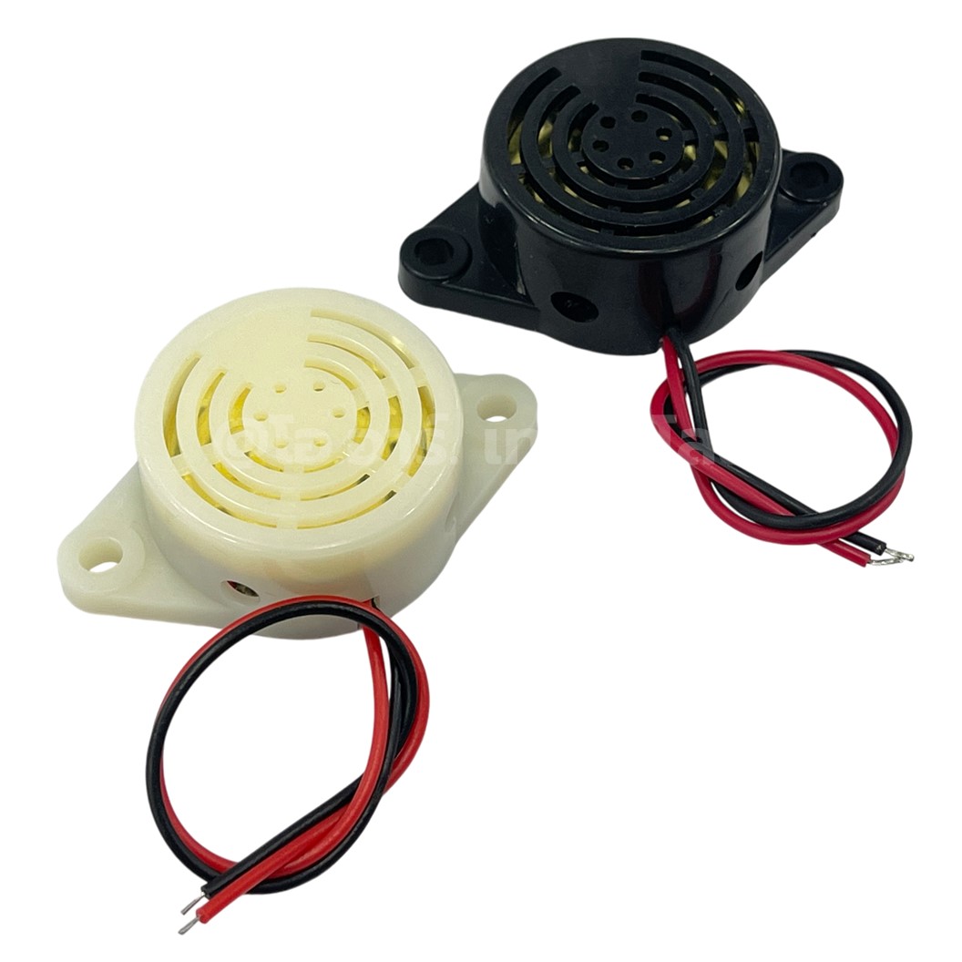 SFM-27 สีดำ/สีขาว DC3-24V Active Buzzer Electronics บัซเซอร์ ออด สัญญาณเสียงเตือน เสียงดังยาวต่อเนื่อง 3-24VDC Black/White Continuous Sound