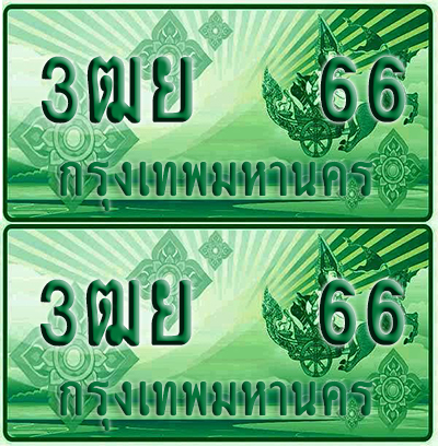 ป้ายประมูล 66 เลขรถ 3ฒย 66 กระบะแคป (เลขสวย)