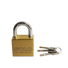 กุญแจสีทองระบบลูกปืน SOLO No. 4507N คอสั้น (ราคารวมแวท) กุญแจรหัส กุญแจล๊อครหัส กุญแจตั้งรหัส แม่กุญแจ กุญแจประตูบ้าน