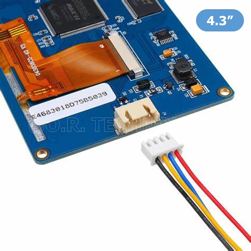 (1ชิ้น) AA296 จอแสดงผล แบบสัมผัส Nextion NX4827T043 ขนาด 4.3 นิ้ว Resistive Touch Screen Man-machine interface HMI kernel