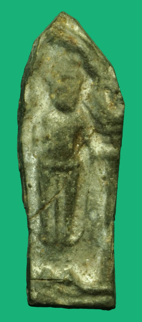 ขายแล้ว*36549 พระตัด พระร่วงยืน กรุวัดราชบูรณะ อยุธยา เนื้อชินเงิน 13