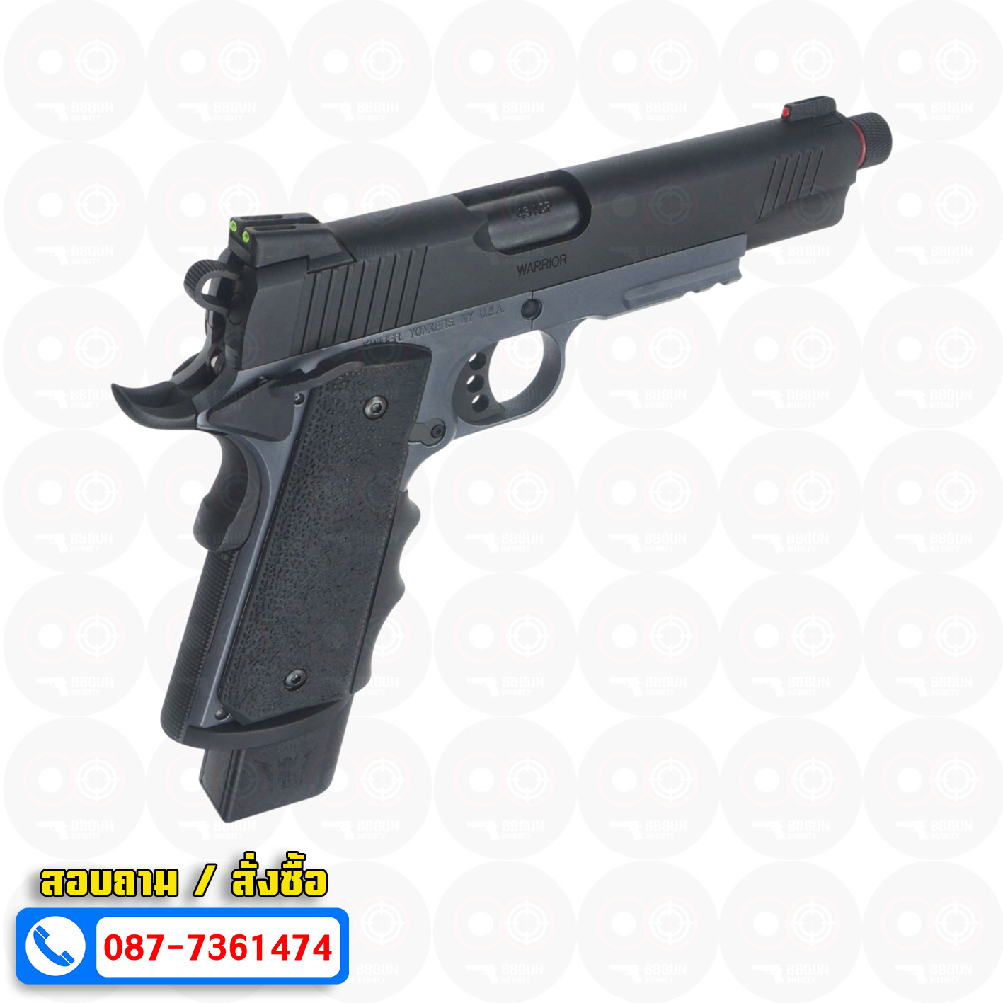 บีบีกันอัดแก๊ส Army Armament R32-2 Kimber Custom สีดำเทา (Grey) BB GUN