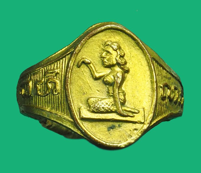 *40117 แหวนนางกวัก กระหลั่ยทอง หลวงพ่อจง วัดหน้าต่างนอก อยุธยา 50