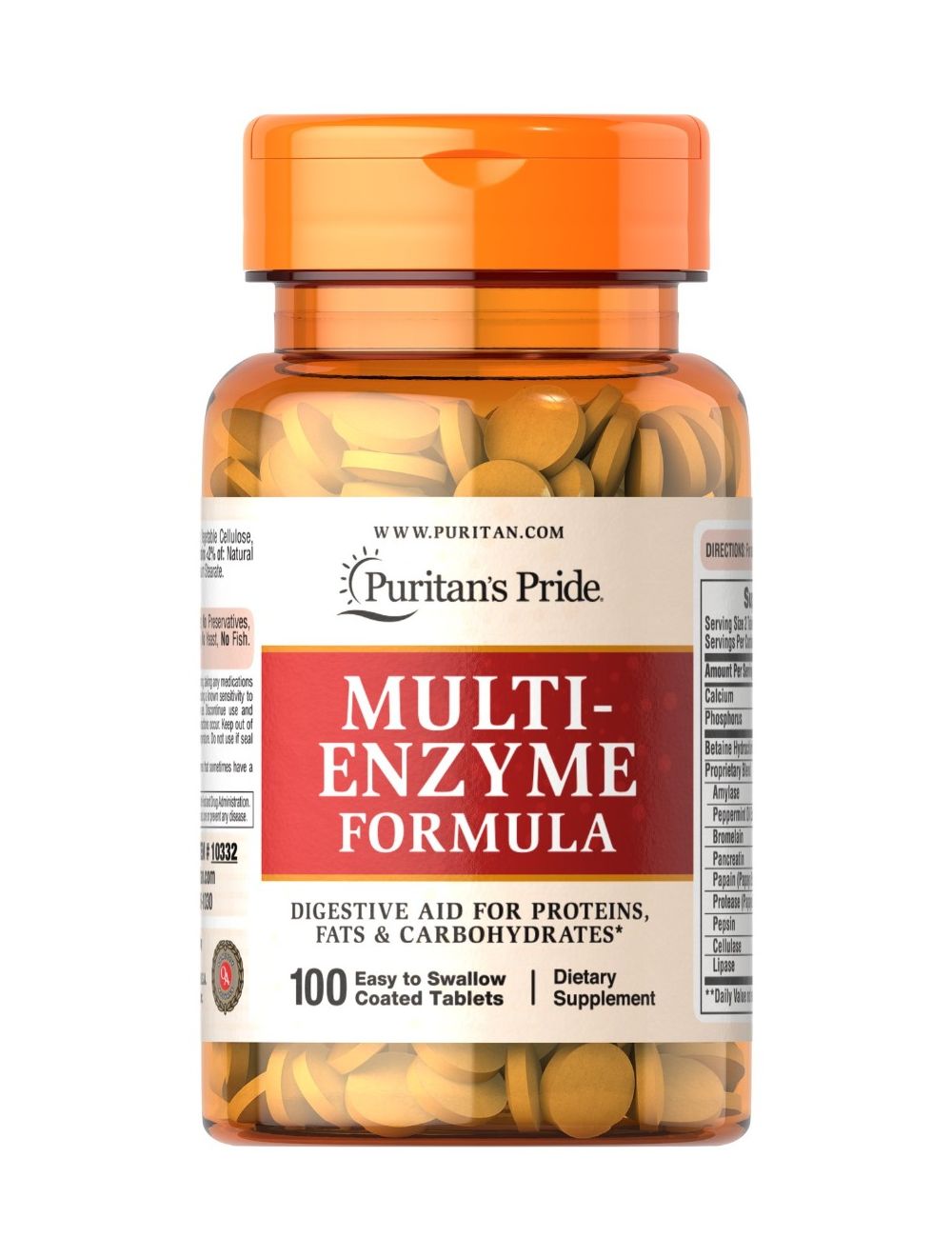 Puritan's Pride Multi Enzyme Formula 100 เม็ด เอ็นไซม์ช่วยย่อยโปรตีน แป้ง และไขมัน จากอเมริกาค่ะ