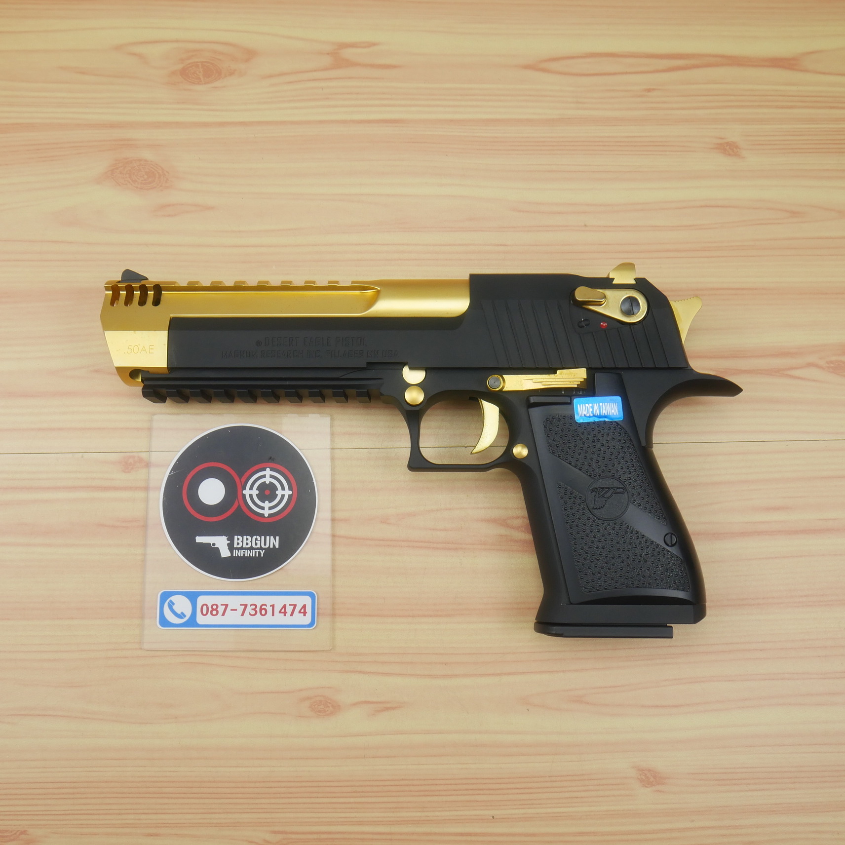 บีบีกันอัดแก๊ส Cybergun Desert Eagle L6 .50 AE GBB BLACK/GOLD BB GUN