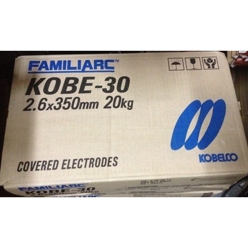 ลวดเชื่อมไฟฟ้า KOBE-30 2.6 x 350mm. 20kg (ราคารวมแวท) เชื่อมง่ายทนทาน สวย เหมาะสำหรับงานเหล็ก
