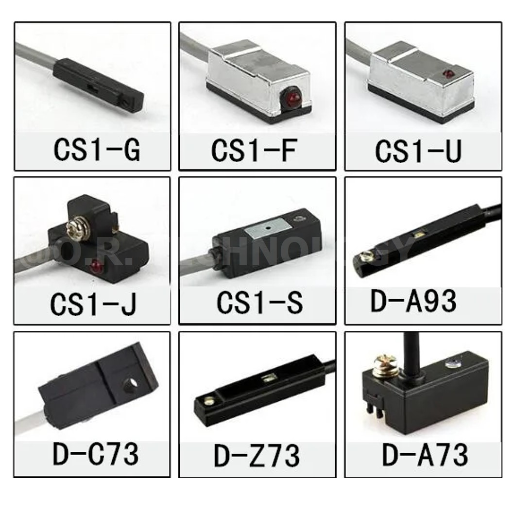 HUGONGELE CS1-S เซนเซอร์กระบอกลม หรีดสวิตช์ Magnetic Sensor Reed Switch เซนเซอร์แม่เหล็ก for Pneumatic Cylinder