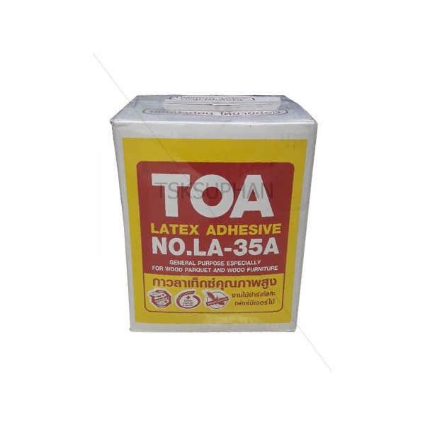 กาวลาเท็กซ์ ทีโอเอ LA-35A (10 กก.)(ราคารวมแวท) กาวขวดนม กาว Latex ปาเก้ สำหรับงานประดิษฐ์ กาวTOA