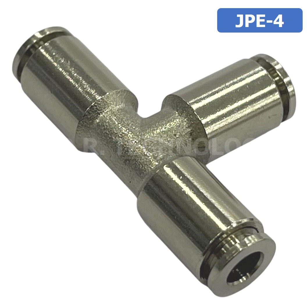 (1ชิ้น) JPE-4 ข้อต่อลม สแตนเลส 3ทาง STAINLESS 3 Way Air Connector JPE Pneumatic 3 Ways Equal Union Fitting ข้อต่อลมสแตนเลส สำหรับ สายลม 4x2.5mm
