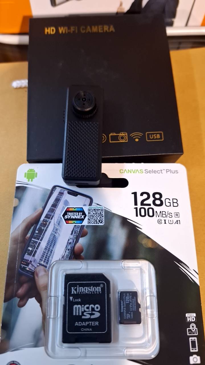 กล้องกระดุมไร้สาย WiFi Full HD 1920×1080 Pixels ปรับความละเอียดภาพได้ถึง 4 K มีระบบ IR Night Vision
