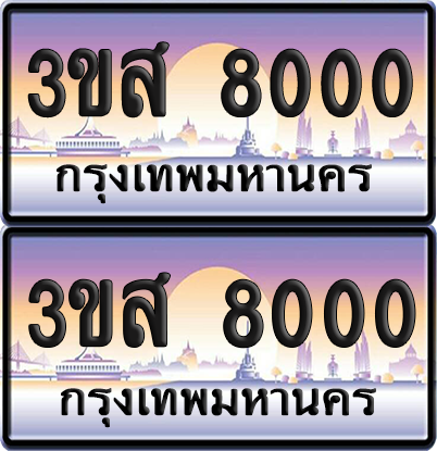 ทะเบียน 8000 ป้ายประมูล - 3ขส 8000 พร้อมส่งมอบ จากกรมขนส่ง (1)