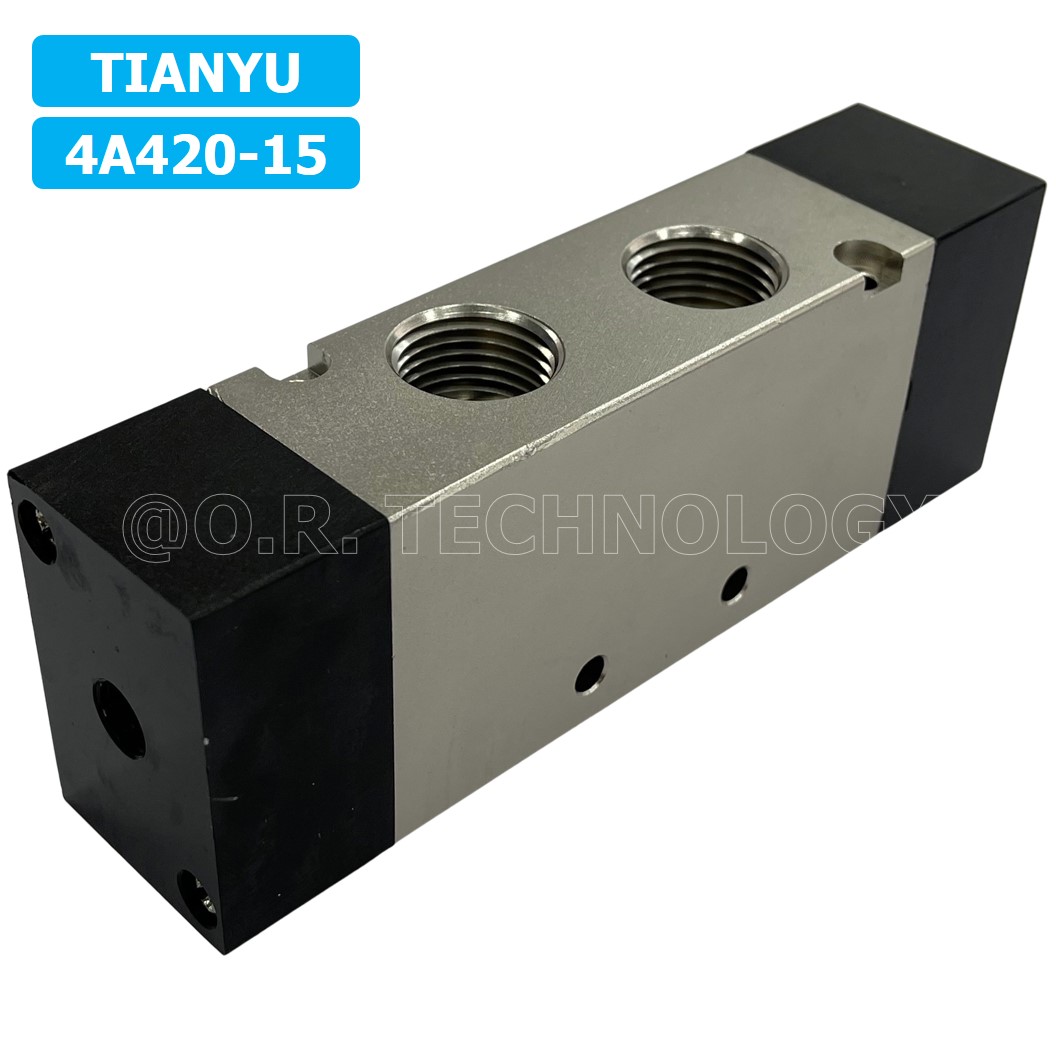 (1ชิ้น) 4A420-15 วาล์วควบคุมด้วยลม 2 ข้าง 5/2 Single Air Control Valve Pneumatic TIANYU