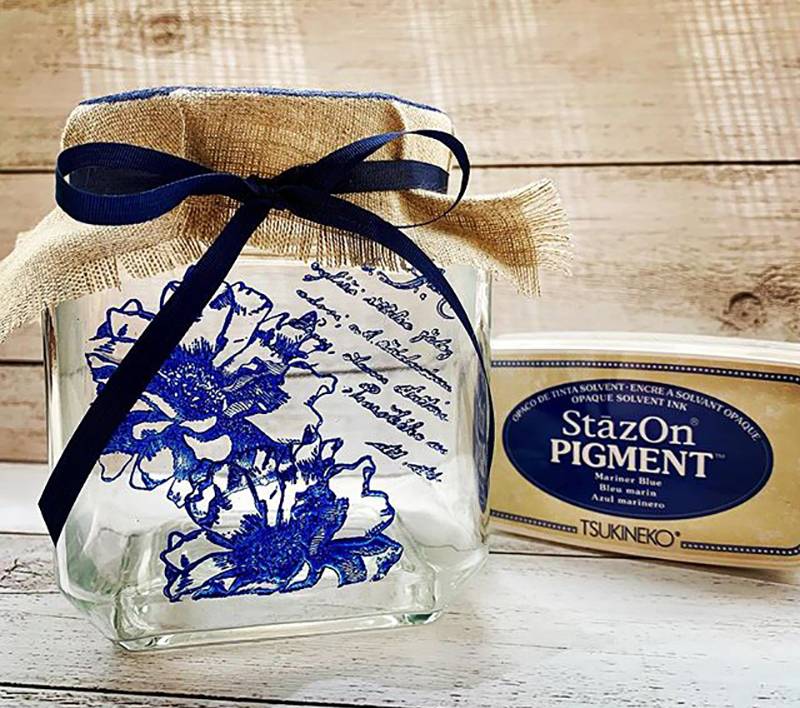 หมึกญี่ปุ่น StazOn Pigment ทึบแสง (หมึกอเนกประสงค์ ผ้า โลหะ พลาสติก ถุงแก้ว ไม้ หนัง กระดาษ) มีแบบตลับและแบบเติม 8 สี