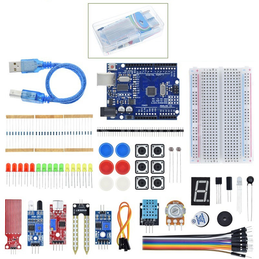 CAE-002 ชุดเรียนรู้ Arduino UNO R3 SMD Chip Learning Project Starter Kit ชุดเล็ก ชุดเริ่มต้นเรียนรู้อาร์ดูโน่