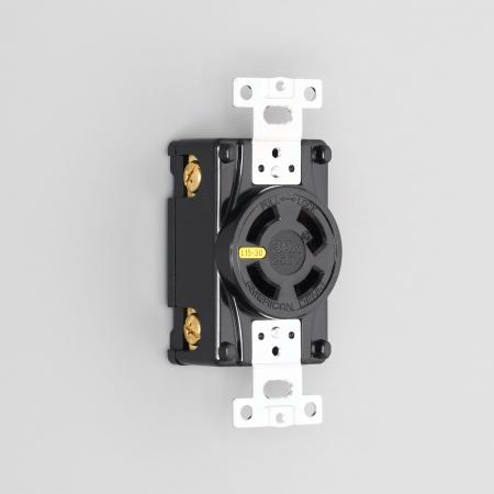 AMERICAN DENKI 4320-L15 ปลั๊กตัวเมียฝังขาล็อก 3P(3P,4W GND) 30A 250V