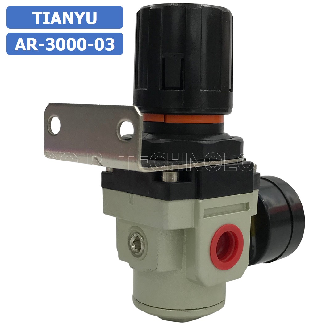 (1ชิ้น) AR-3000-03 ตัวปรับแรงดันลม ชุดปรับแรงดันลม Air Regulator Pneumatic TIANYU AR3000-03