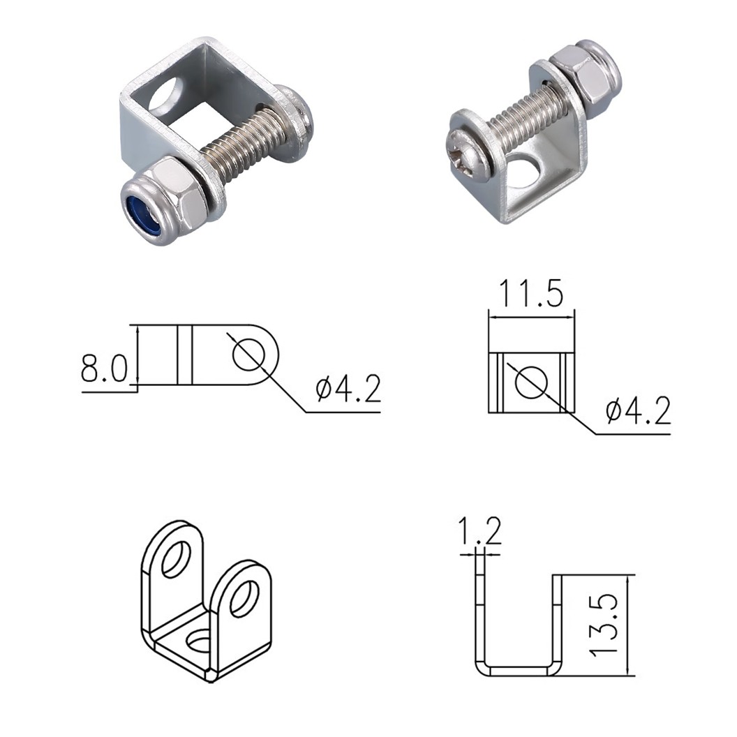 (1ชิ้น) LAT-SUPPORT ฐานยึดมอเตอร์ก้านชักเล็ก ตัวยึด Support Mini Electric Linear Actuator Base ตัวยึดมอเตอร์ก้านชัก ฐานรอง