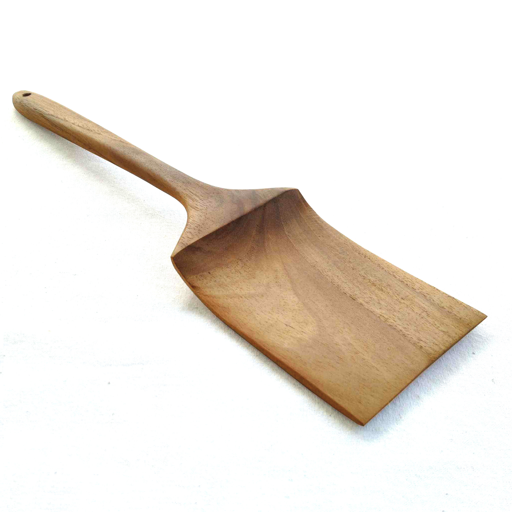 กูปรี ตะหลิวเทปปันยากิ ไม้สัก ทนความร้อน Kouprey Brown Teak Wood Teppanyaki Spatula Turner Heat Resistance