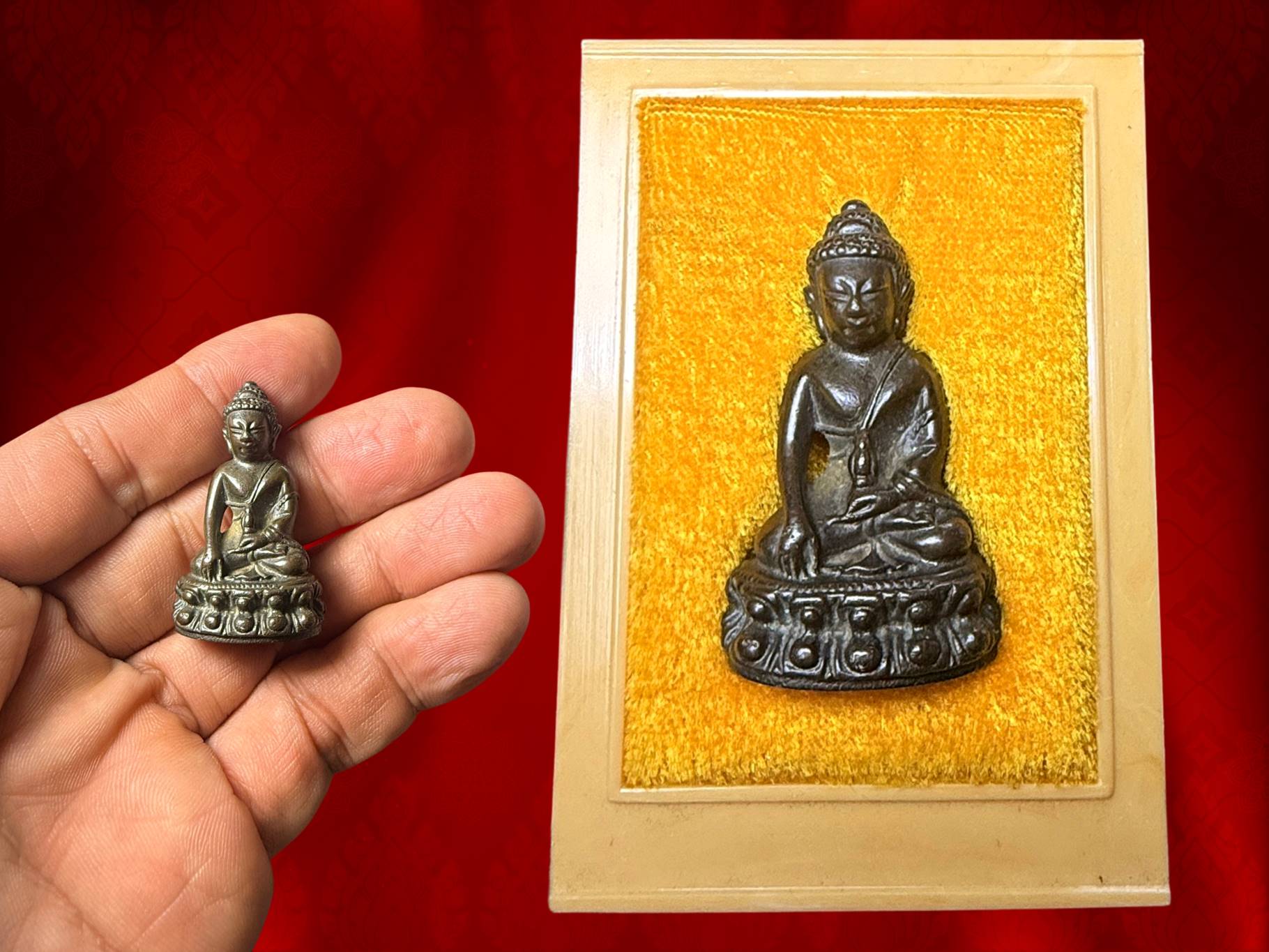 พระกริ่งญาณรังสี รุ่นแรก ปี 2531 เนื้อนวะ 3 โค๊ต พร้อมกล่องเดิมๆ (องค์ต้นแบบ) สร้างน้อย หายากสุดๆ