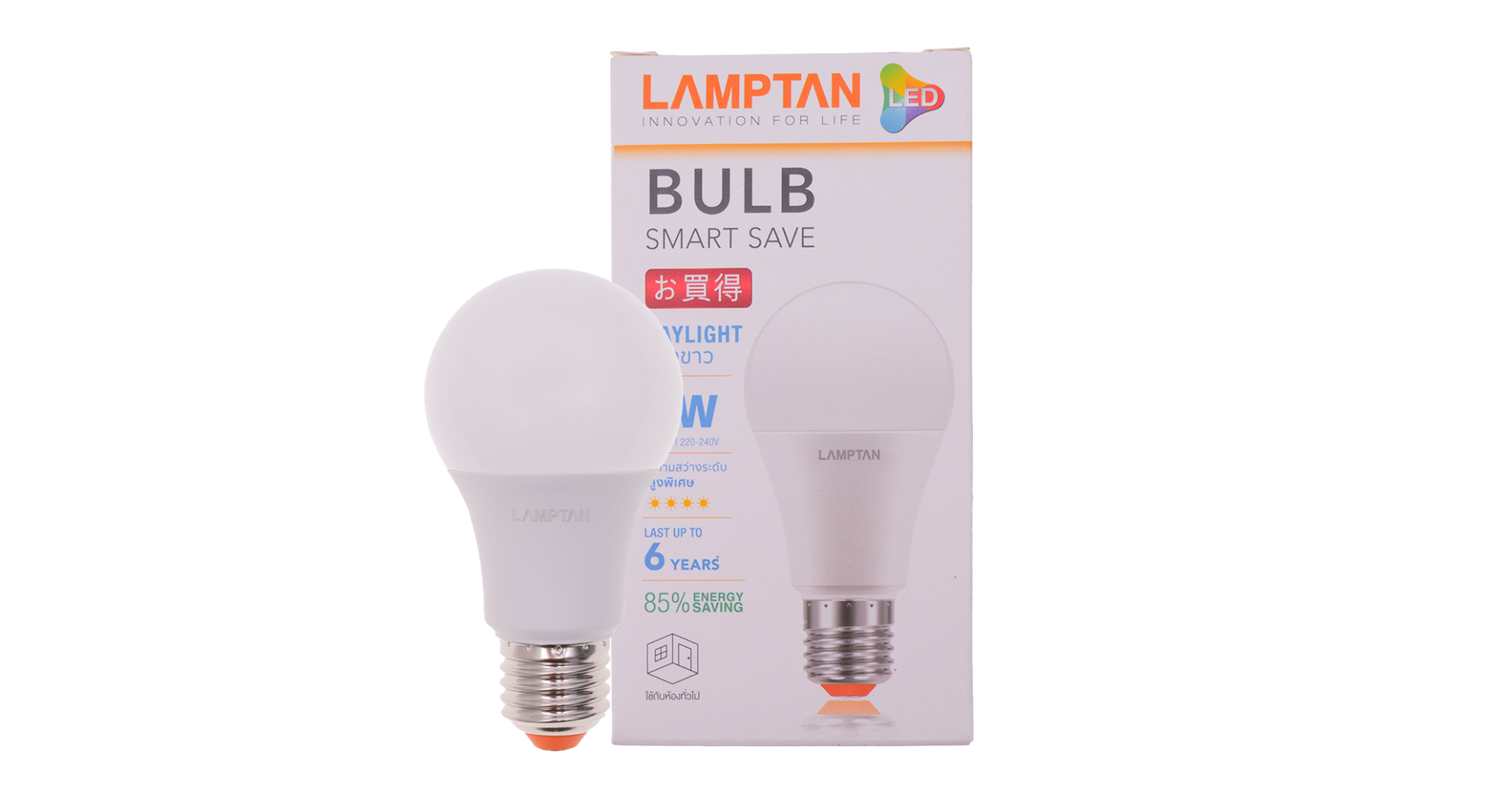 หลอดLED 9 วัตต์ แสงขาว LAMPTAN รุ่น SMART SAVE ขั้วE27