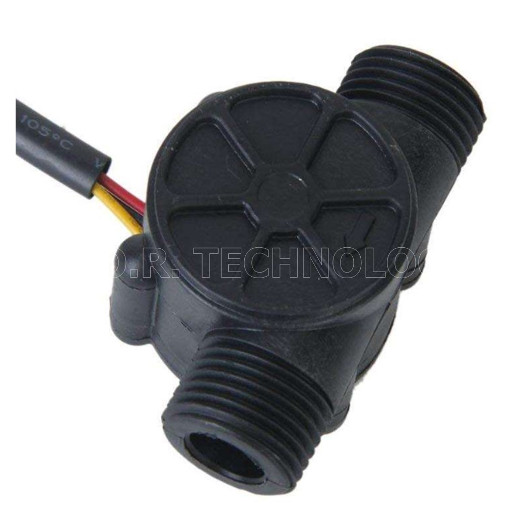 (1ชิ้น) NB171 มิเตอร์วัดอัตราการไหลของน้ำ(สีดำ) Water Flow Sensor (Sea) YF-S201B Flowmeter G1/2 1-30L/min 5-15V (Black)