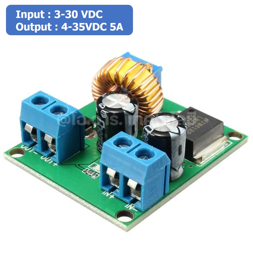 (1ชิ้น) NA466 โมดูลเพิ่มแรงดันไฟ 3-30VDC to 4-35VDC 5A DC-DC Adjustable Step up Module High Power Boost Voltage Stabilized Power Supply Module