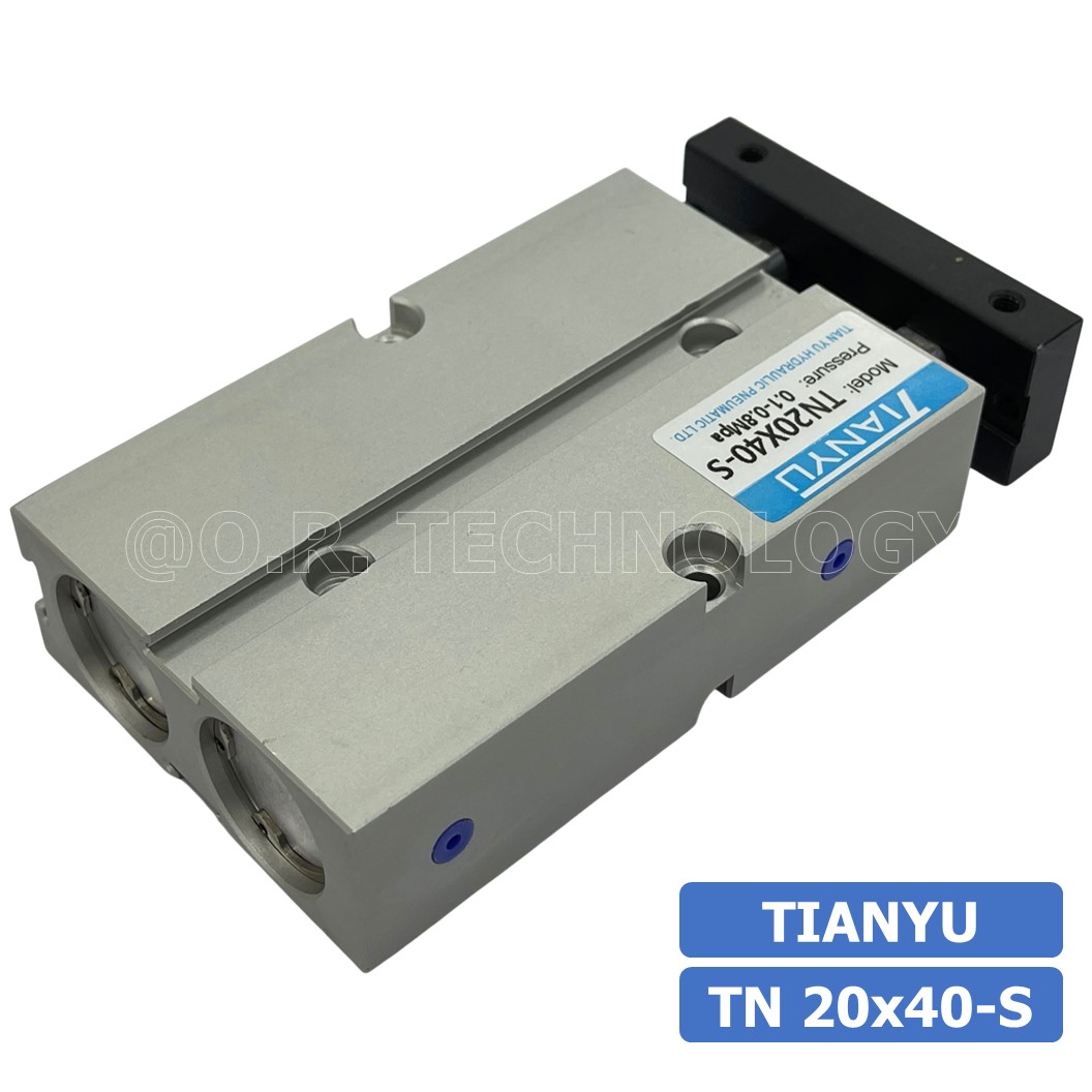 TN20 กระบอกลม แบบแกนคู่ กระบอกลมคอมแพ็ค 2 แกน Twin-Rod Cylinder compact Double-shaft Air Pneumatic (Bore20 x Stroke10-70)