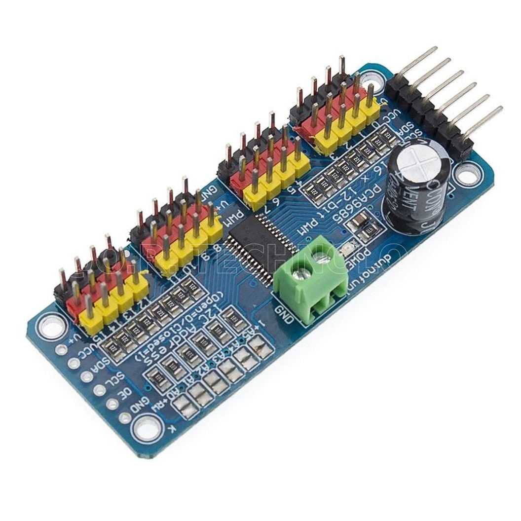(1ชิ้น) AA217 โมดูลขับ Servo 16 ช่อง 12 bit แบบ PWM Servo DIY KIT 16 Channel 12-bit PWM/Servo Driver-I2C interface - PCA9685 for arduino or Raspberry pi shield module servo shield