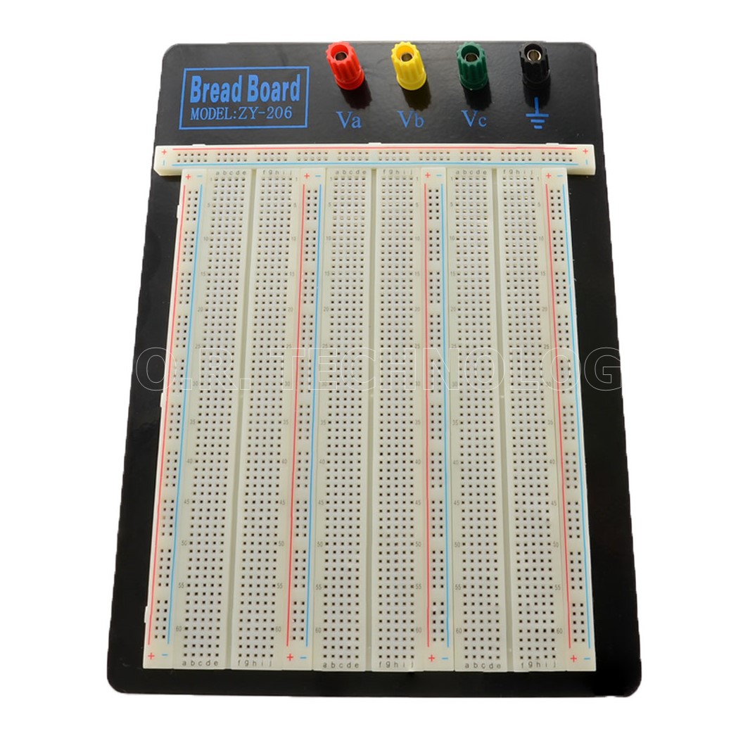 (1ชิ้น) AA214 บอร์ดทดลอง โฟโต้บอร์ด ขนาด 2390 ช่อง ZY-206 2390 Points Soldless Breadboard Solderless Breadboard
