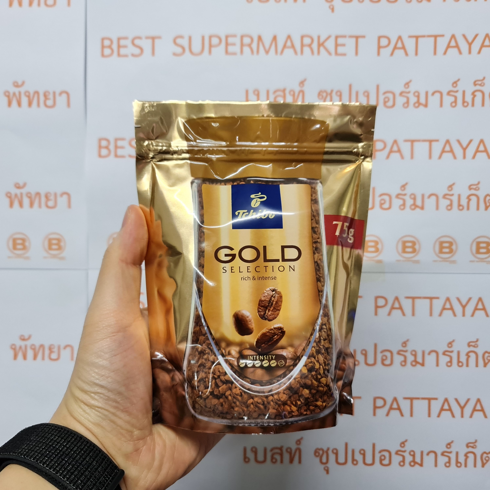 ทชิโบ กาแฟสำเร็จรูป โกลด์ ซีเล็คชั่น 75 ก. Tchibo Instant Coffee Gold Selection 75 g.