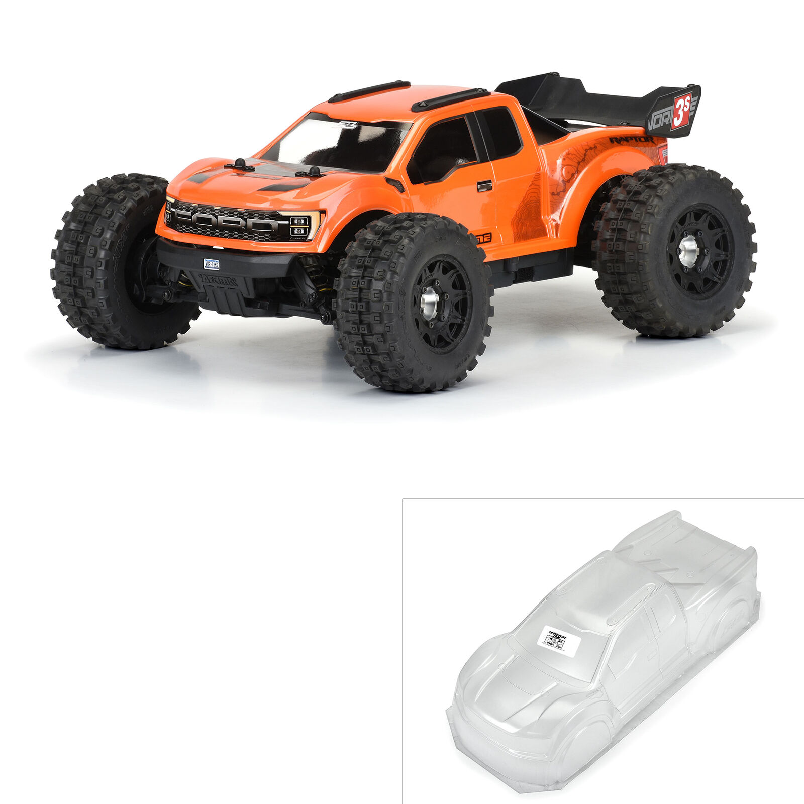 PRO359700 1/10 2022 Ford F-150 Raptor Clear Body: Vorteks
