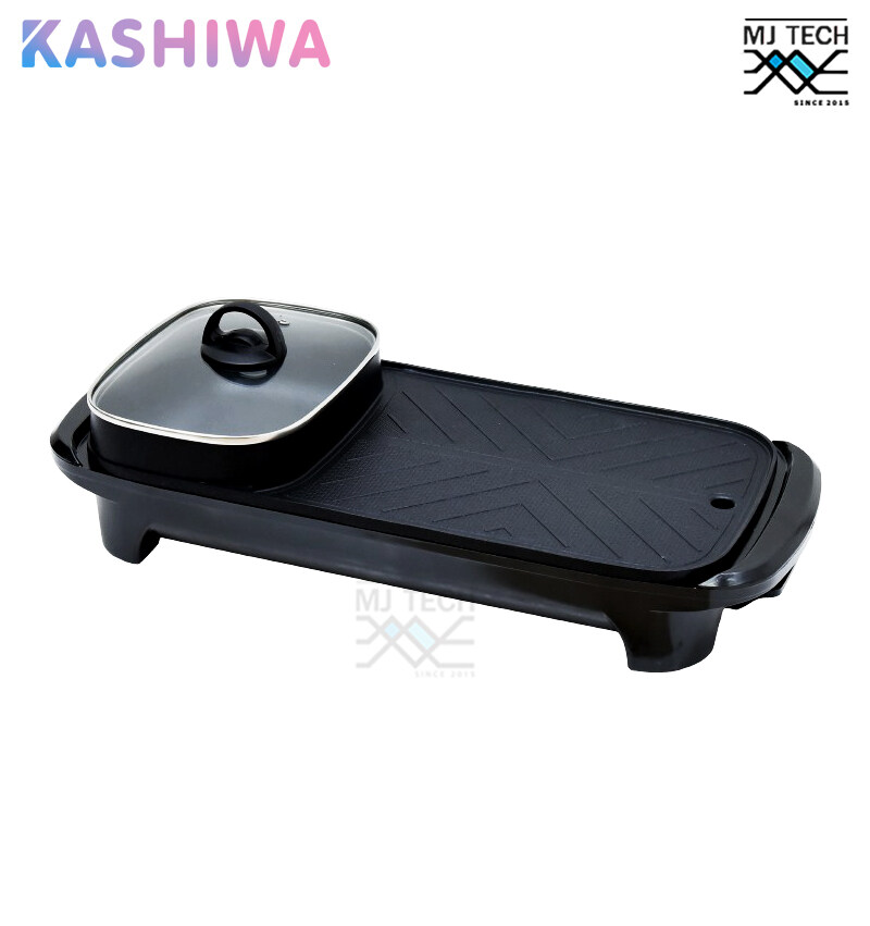 KASHIWA เตาย่างบาบีคิวไฟฟ้า พร้อมหม้อต้ม เตาปิ้งย่างไฟฟ้า ขนาด 1200 วัตต์ รุ่น KW-308
