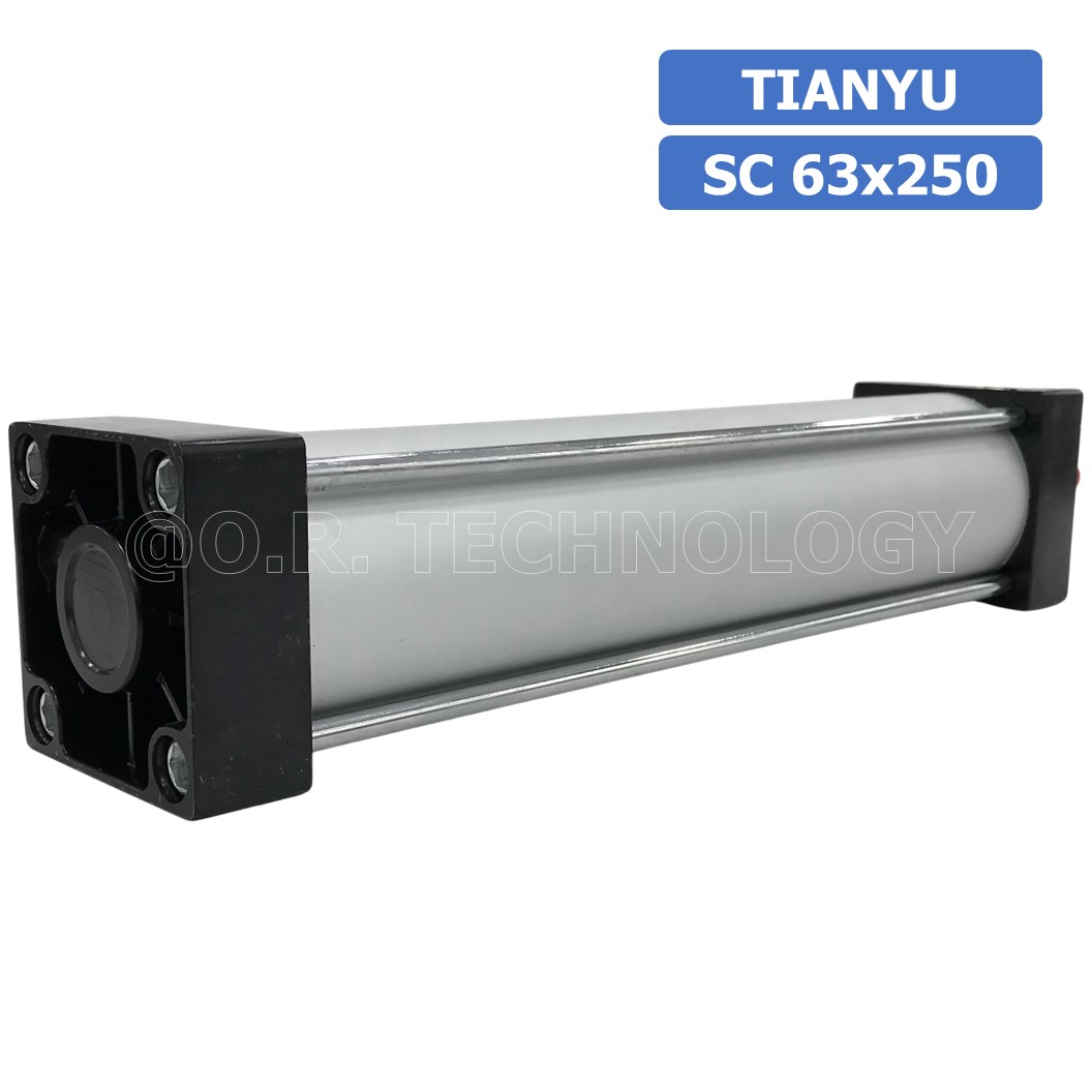 (1ชิ้น) SC 63x250 กระบอกลม รุ่นมาตรฐาน กระบอกลม 4 เสา Standard Cylinder Air Pneumatic แบบสี่เสา