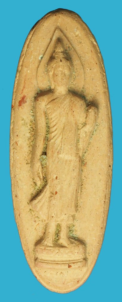 ขายแล้ว*37743 พระพุทธลีลา 25 ศตวรรษ ปี 2500 เนื้อดิน 9.1