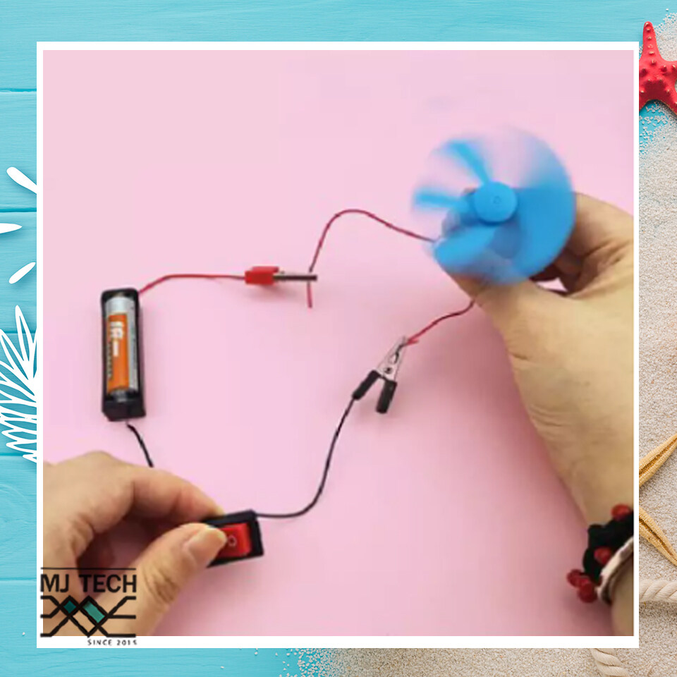 ชุดทดลอง ชุดวงจร พัดลมไฟฟ้า วงจรพัดลม ชุดประดิษฐ์ พัดลมไฟฟ้า ** แบบคละสี **