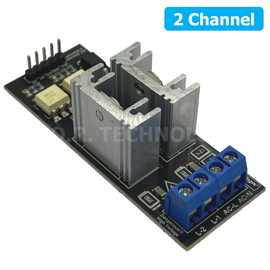 (1ชิ้น) AA634 โมดูลหรี่ไฟ 2 ช่อง AC Dimmer Module PWM control 2 Channel 220VAC 10A โมดูลขับมอเตอร์ สำหรับ Arduino